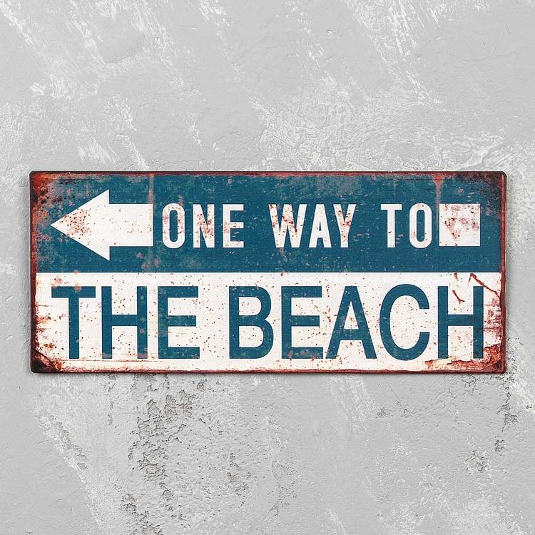 Металлическая табличка Дорога на пляж Metal Sign One Way To The Beach