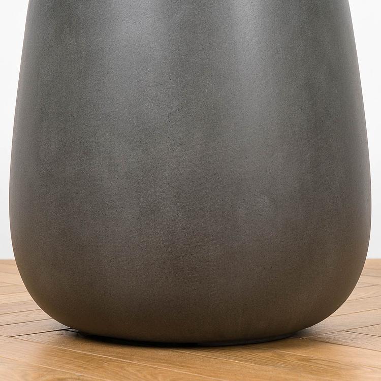 Кашпо Effectory Beton Bowl Pot Dark Grey Large - ракурс 4