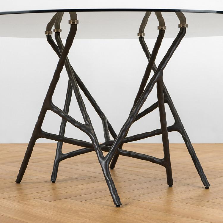 Обеденный круглый стол Чирчео Circeo Dining Table, Antracite Steel