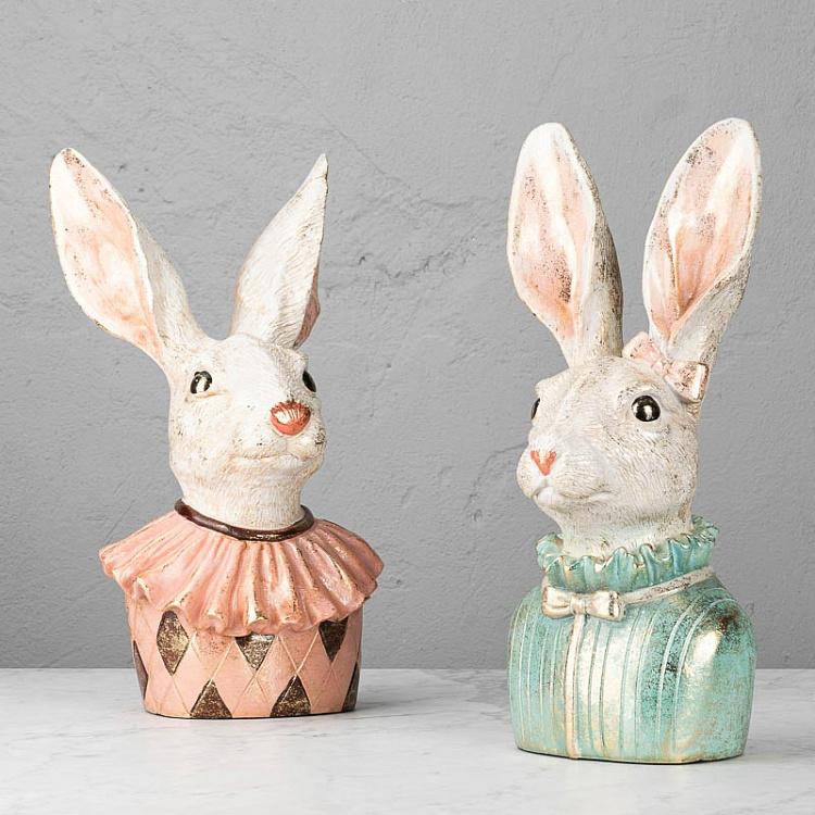 Статуэтка Бюст кролика бирюзовый Rabbit Bust Turquoise