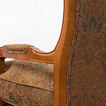 Кресло Marie Armchair, Oak Dark Amber вискоза и полиэстер Burnt Green Jacquard - ракурс 6