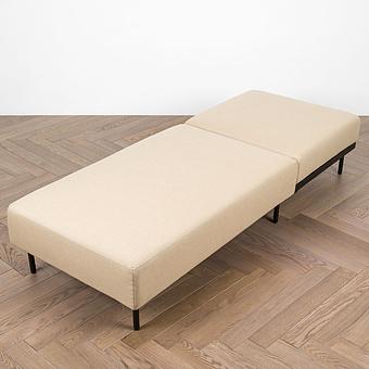 Садовый шезлонг-лежак Chic Lounger, Black акриловая ткань Heather Beige - ракурс 6