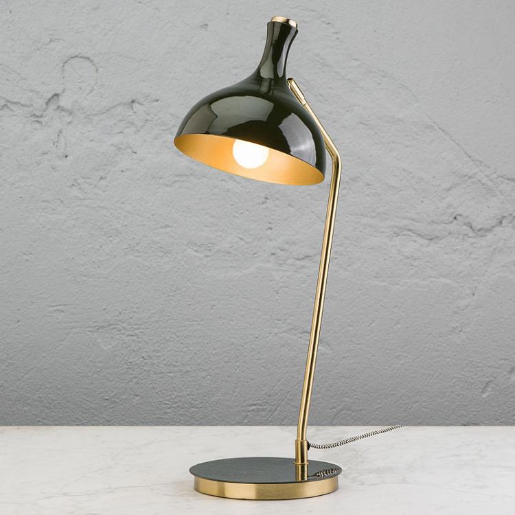 Olive Green And Gold Desk Lamp