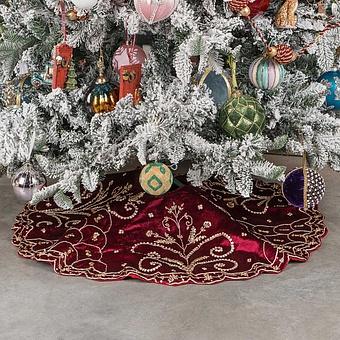 Christmas Tree Skirt Burgundy 120 cm