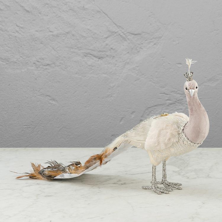 Статуэтка Павлин с золотой короной, L Peacock With Golden Crown Large