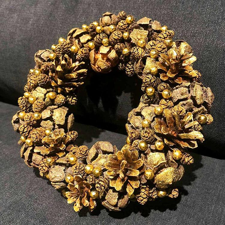 Венок с шишками Wreath With Pinecones 20 cm