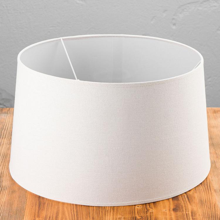 Абажур из льна белого цвета, 45 см Lamp Shade In White Linen 45 cm