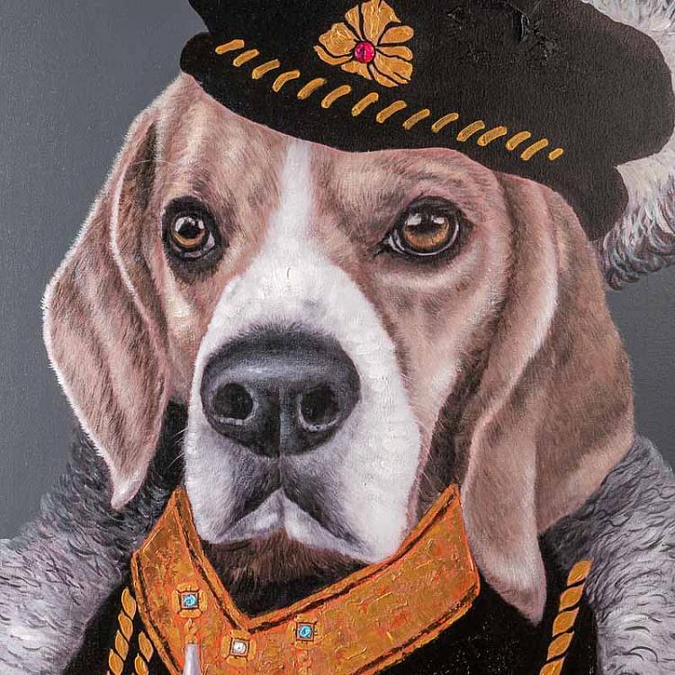 Картина Барон Бигль, акрил, холст Canvas Acrylic Painting Baron Beagle