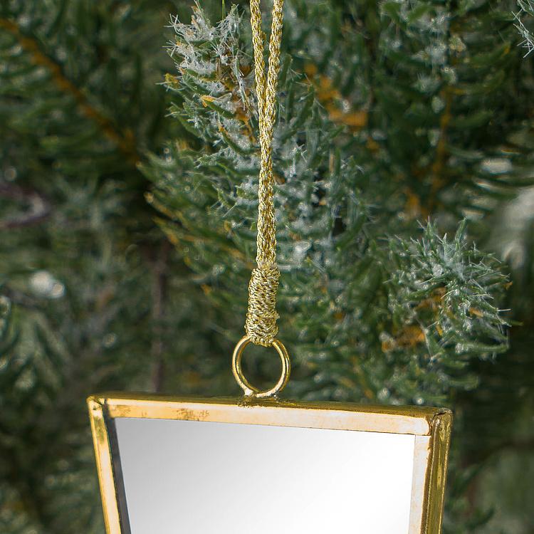 Новогодняя подвеска Зеркальный треугольник, M Triangular Mirror Pendant 20 cm