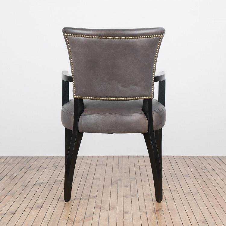 Стул Мими с подлокотниками, чёрные ножки Mimi Dining Chair With Arms, Black Wood