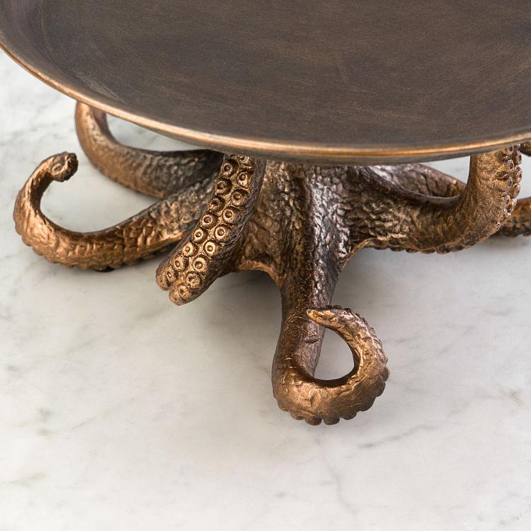 Круглый поднос-тортовница Осьминог Octopus Tray On Base