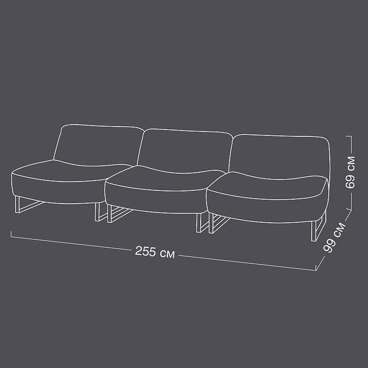 Трёхместный диван Teddy 3 Seater натуральная кожа Safari Tobacco - ракурс 11