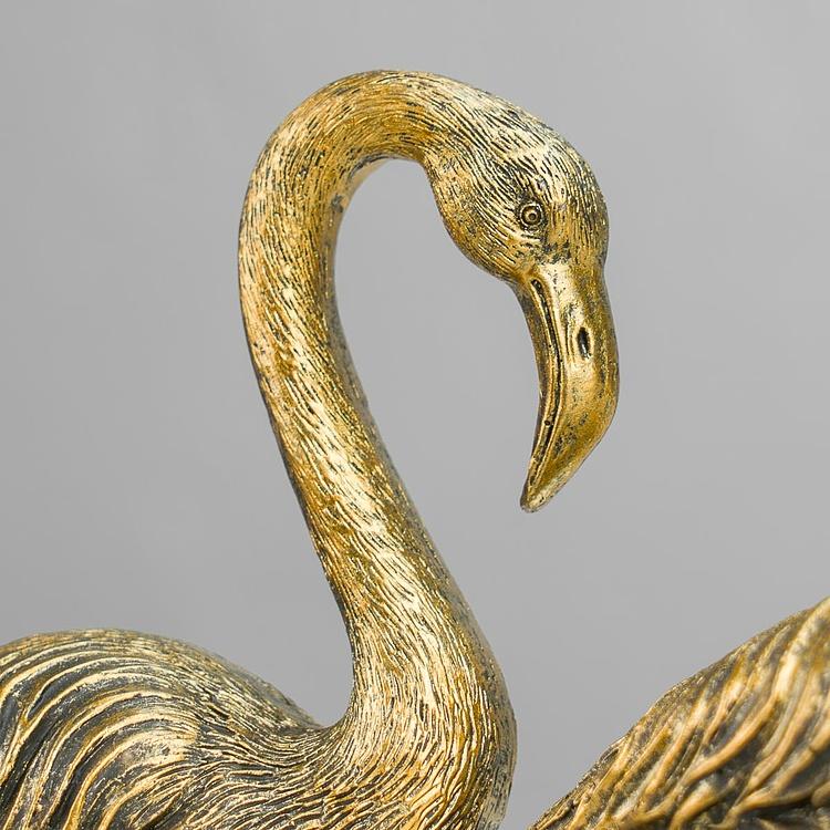 Подставка для мелочей Фламинго у зеркального пруда Golden Flamingos With Mirror Pond