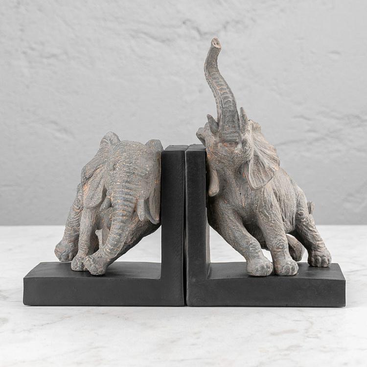 Набор из двух держателей для книг Слоны Bookend Elephants