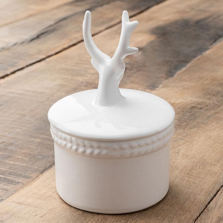 Ёмкость для хранения Олень Deer Pot White