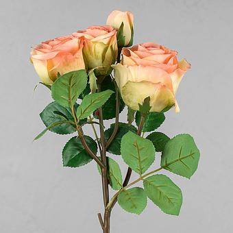 Искусственный цветок Floribunda Rose Branch Pink Peach 60 cm