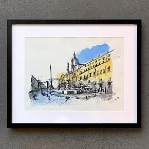Piazza Navona Drawing