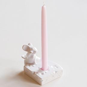 Mouse On Cheese Candlestick