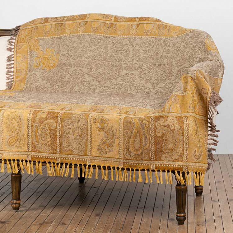 Двустороннее покрывало Бхилаи, жаккард и варёная шерсть, 150x150 см Pure Wool Jacquard Throw Bhilai 150x150 cm