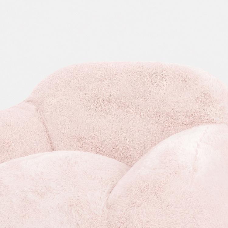 Кресло Baby Snug Chair искусственный мех Big Bear Pink - ракурс 6