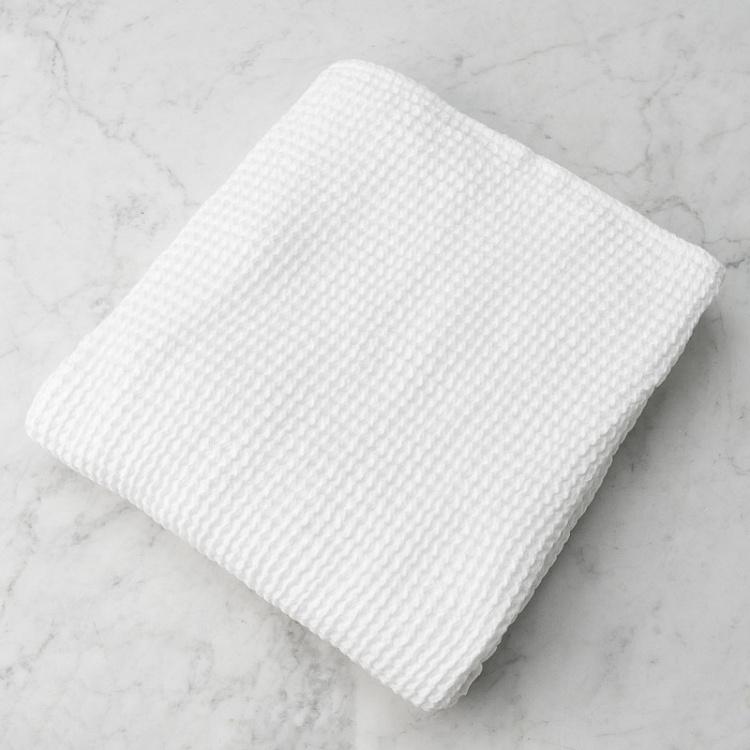 Белое вафельное банное полотенце Модал 100x180 см Modal Waffle Body Towel White 100x180 cm