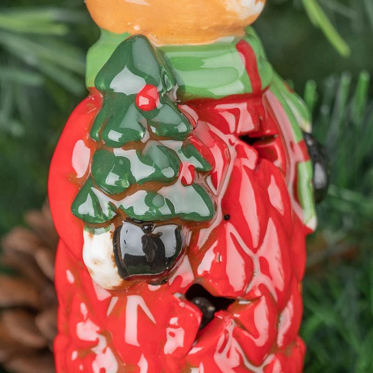 Ёлочная игрушка с лампочкой Мишка Тедди Christmas Teddy Bear With Lights 11,5 cm