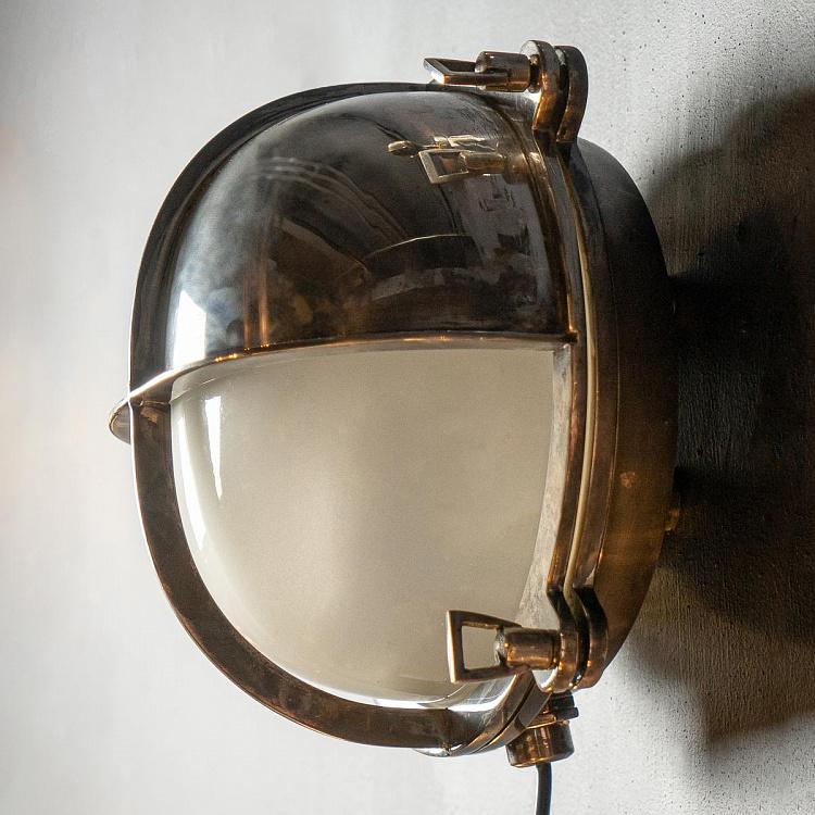 Бра Иллюминатор с матовым стеклом Outdoor Porthole Lamp With Frosted Glass