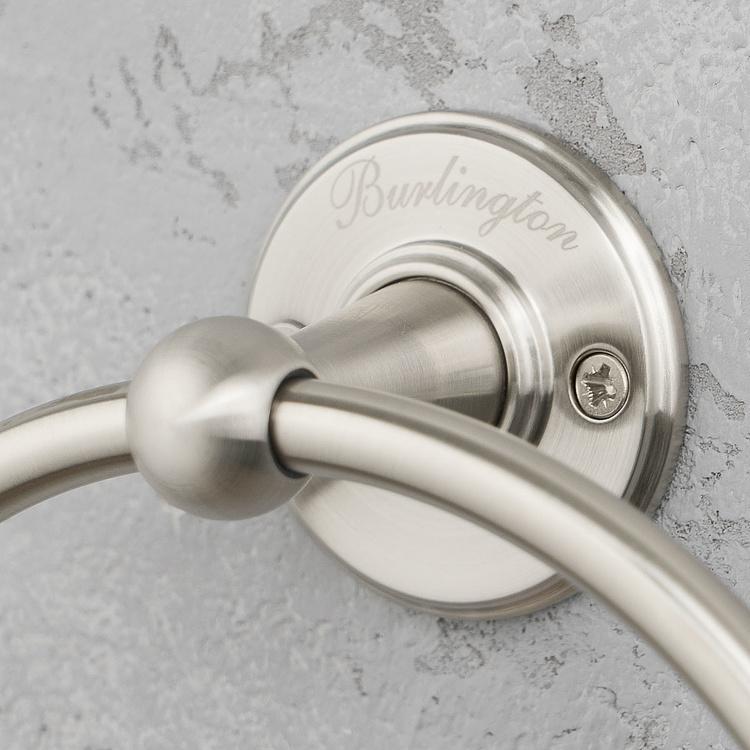 Настенный держатель-кольцо для полотенец цвета матовый никель Towel Ring Brushed Nickel