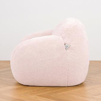 Кресло Baby Snug Chair искусственный мех Big Bear Pink - ракурс 3