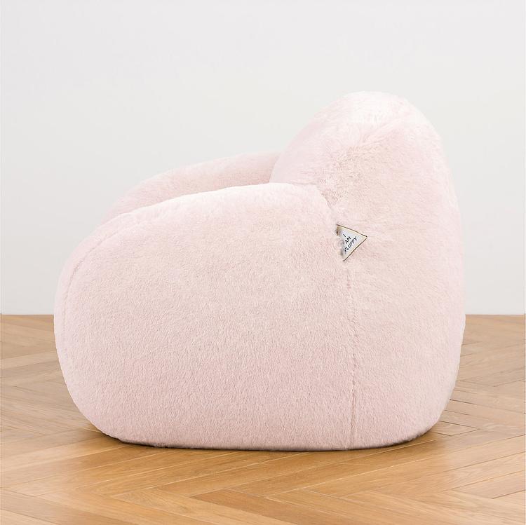 Кресло Baby Snug Chair искусственный мех Big Bear Pink - ракурс 3