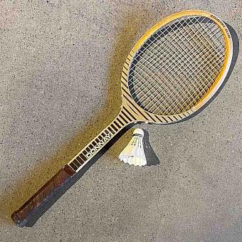Vintage Racket And Shuttlecock 3