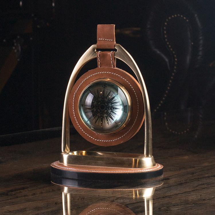 Настольные часы Бейли-наездника из латуни Clock Bailey Equestrian, Brass