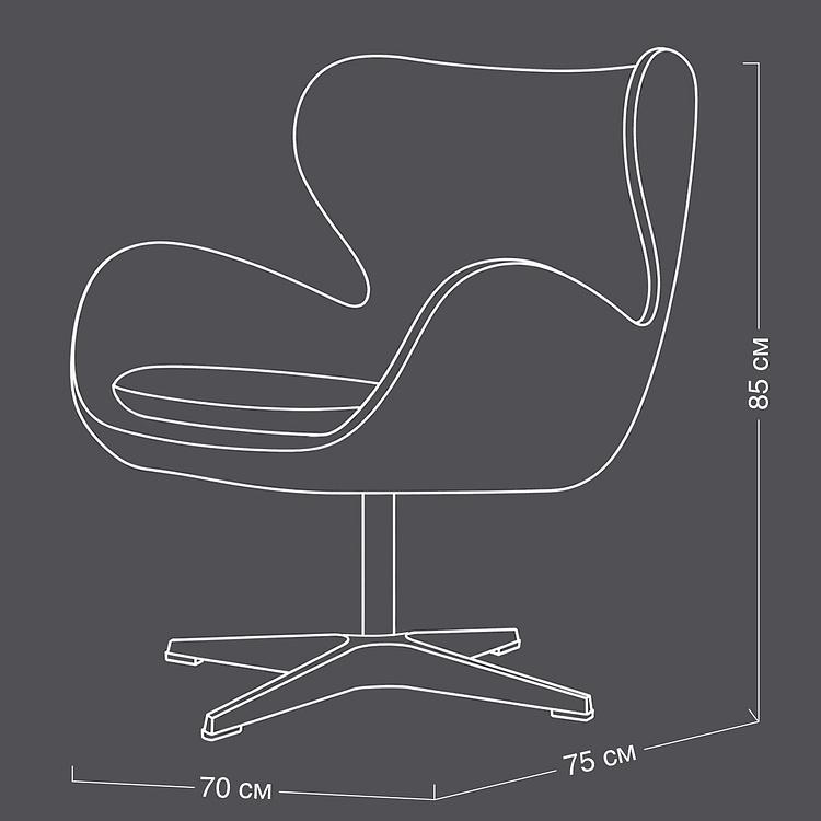 Кресло Cub Chair натуральная кожа Tomahawk Camel - ракурс 14