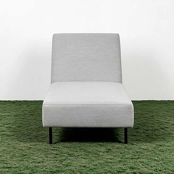 Садовый шезлонг-лежак Chic Lounger, Black акриловая ткань Lead Chine - ракурс 2