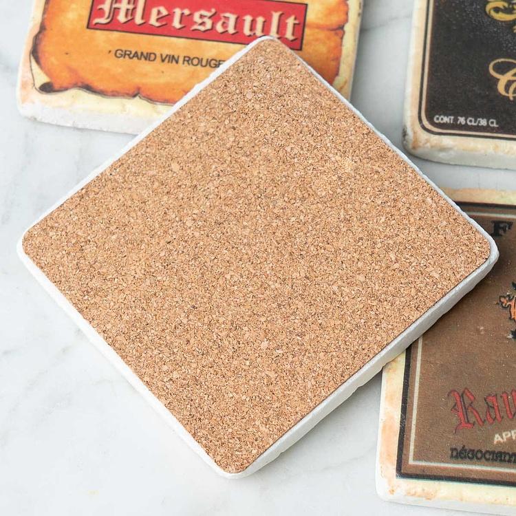 Набор из 4-х подставок под стаканы Set Of 4 Stone Coasters Alcoholic Beverage Labels - ракурс 7