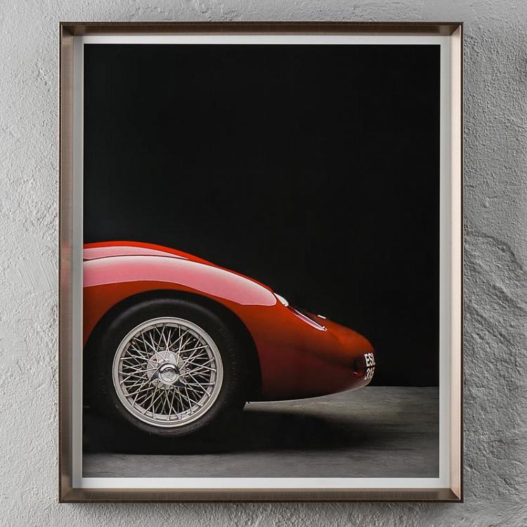 Модульный фото-принт в деревянной раме Мазерати 250С Фантуцци Set Of 3 Maserati 250S Fantuzzi, Pewter Frame