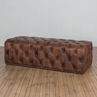 Пуфик Lord Digsby Ottoman Large натуральная кожа Antique Whisky