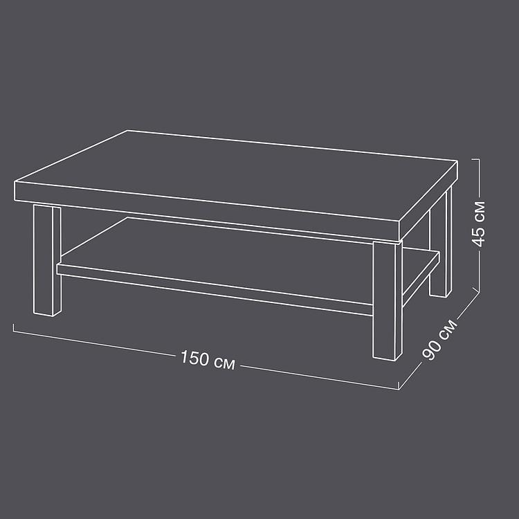 Журнальный стол Universitas Coffee Table сосна Genuine English Reclaimed Timber - ракурс 8
