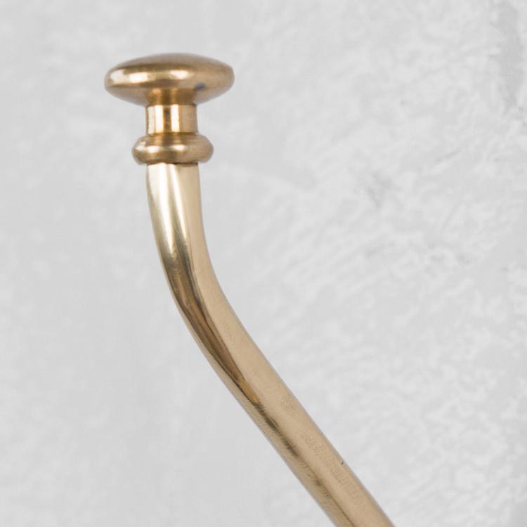 Двухрожковый крючок цвета состаренного золота Single Hook Antique Gold