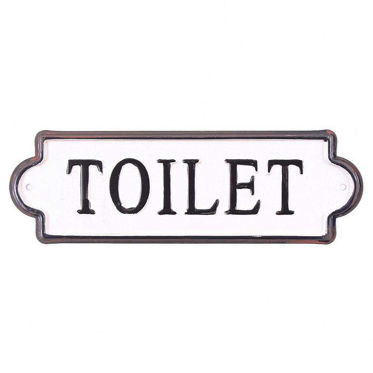 White Sign Toilet
