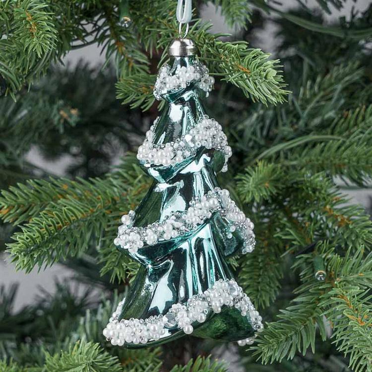 Ёлочная игрушка Голубая новогодняя ёлка Christmas Tree Blue 15 cm