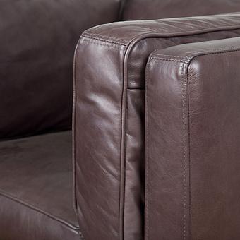 Кресло Bench 1 Seater натуральная кожа Riders Gunmetal - ракурс 7