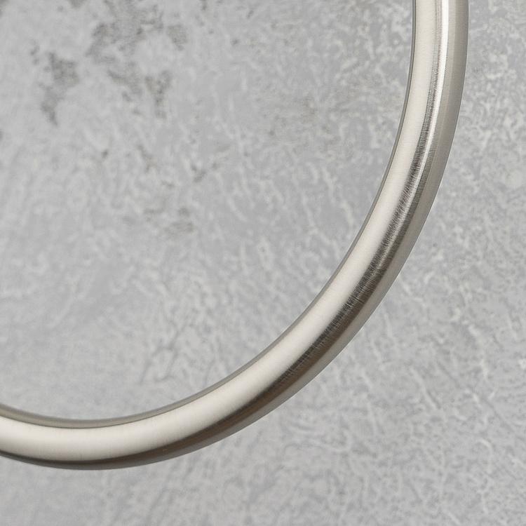 Настенный держатель-кольцо для полотенец цвета матовый никель Towel Ring Brushed Nickel