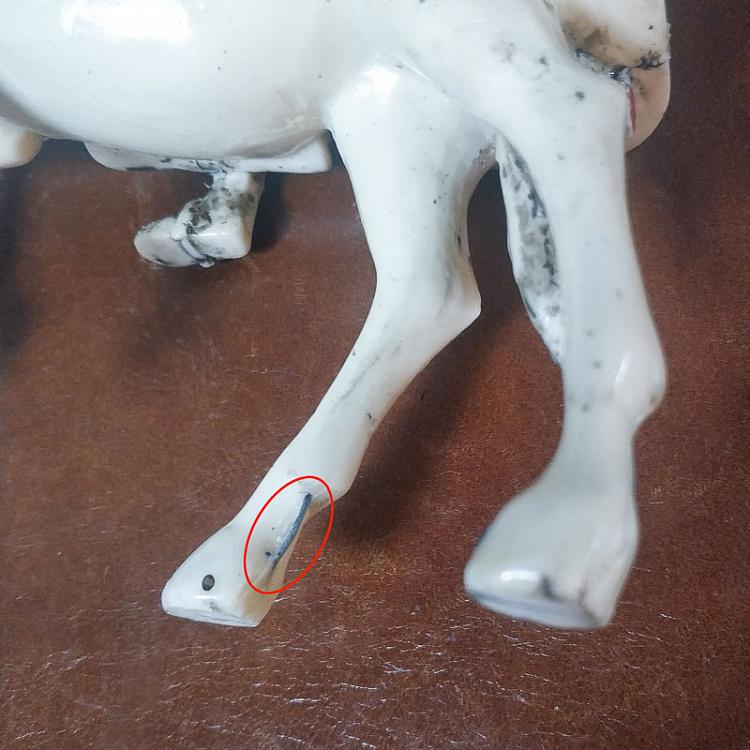 Ёлочная игрушка Рыцарь на белом коне дисконт Knight On Horseback White discount
