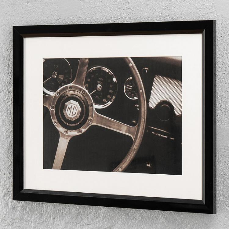 Фото-принт в чёрной раме E-Type E-Type Steering Wheel, Studio Frame