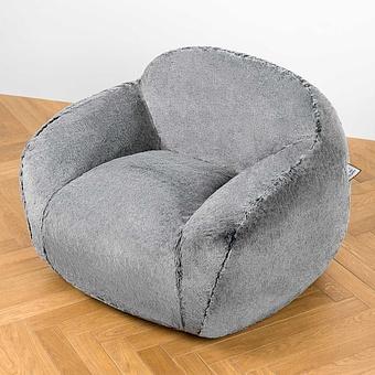 Кресло Snug Chair искусственный мех Grizzly Grey - ракурс 5
