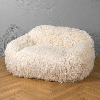 Двухместный диван Snug 2 Seater искусственный мех Mongolia Cream