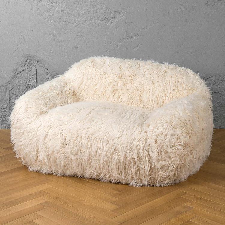 Двухместный диван Snug 2 Seater искусственный мех Mongolia Cream