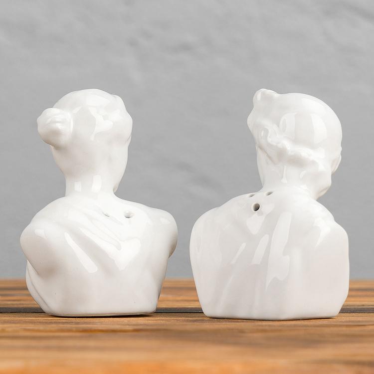 Набор для специй Фарфоровые бюсты Set Of 2 Salt And Pepper Porcelain Statues