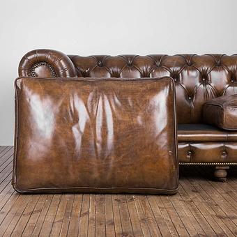 Трёхместный диван Constable 3 Seater натуральная кожа Original Vintage Coffee - ракурс 6
